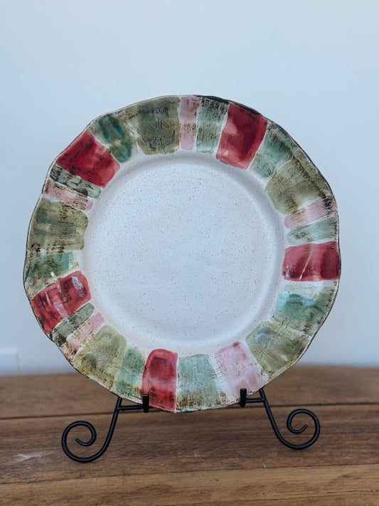 Etta B Candy Stipe Buffet Plate - The Jewelers Lebanon