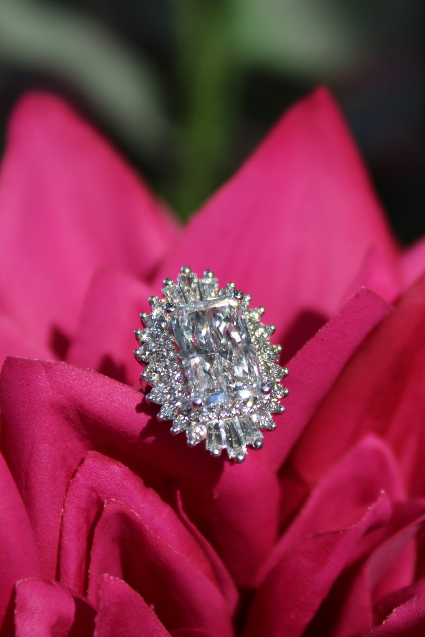 14K White Gold Engagement Ring