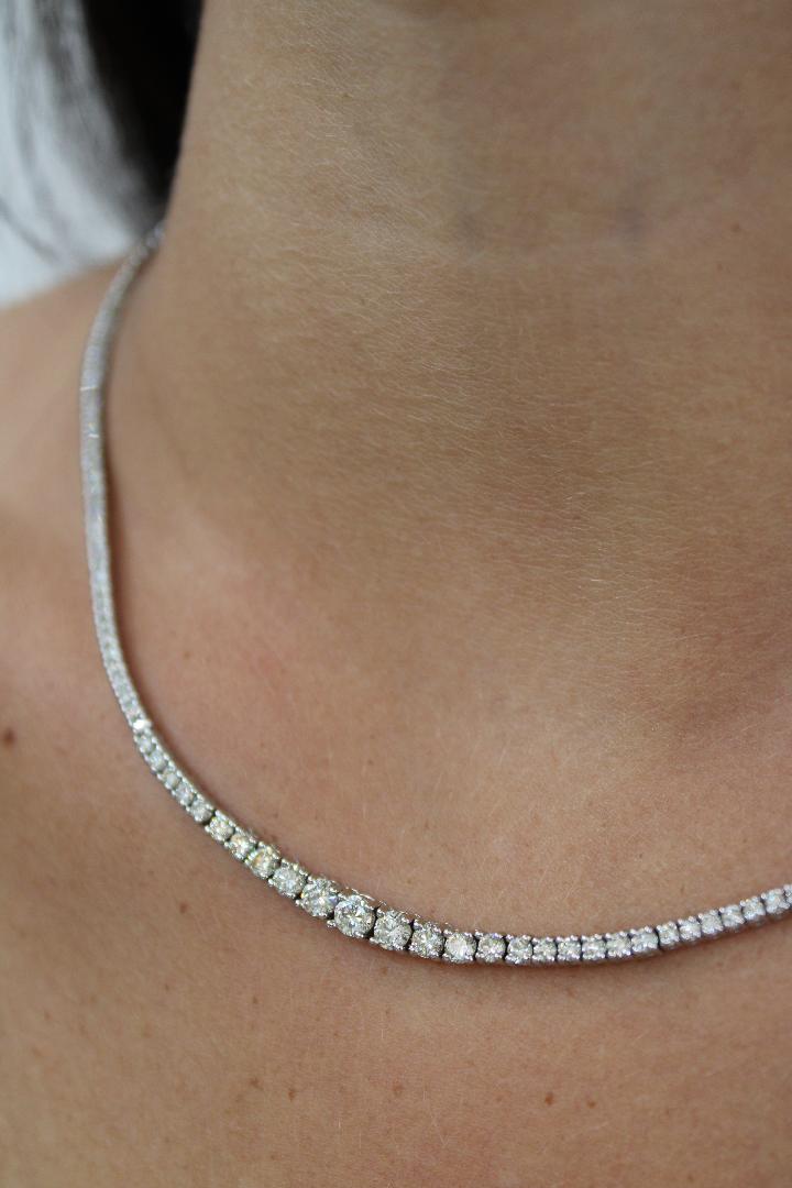 Diamond Line Necklace - The Jewelers Lebanon
