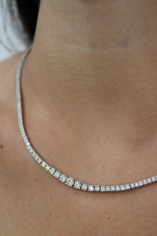 Diamond Line Necklace - The Jewelers Lebanon