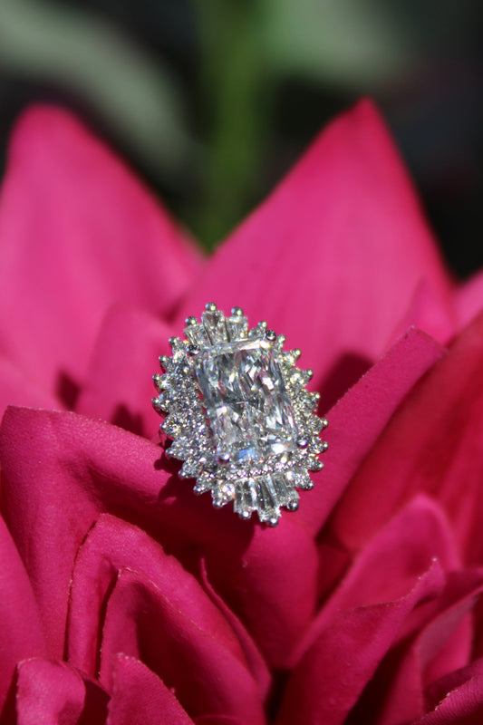 14K White Gold Engagement Ring